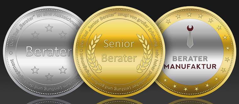 Beratermünze BiMetall Gold Silber individuell gestaltet 