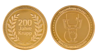 Münze zum Firmenjubiläum