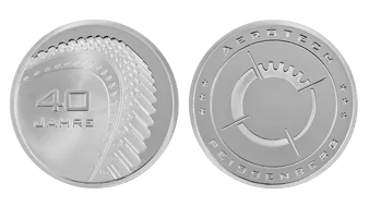 Silbermünze zum Firmenjubiläum