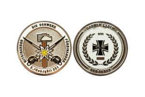 Gebirgsjägerbataillon Silbermünze Hartemaille Sandstrahl
