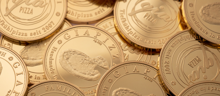 GiaPizza Münzen
Münze als Mitarbeitergeschenk
