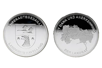 Ehrenamtsmedaille Havelland Münzansicht