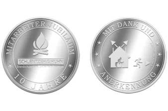 Mitarbeitermünze Silbermünze Brandschutz