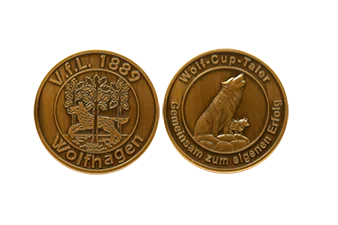 Siegermünze mit Logo Ringer Verband Wolfhagen