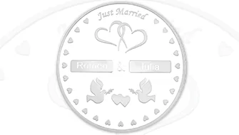 Hochzeitsmünze Just Married