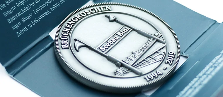 Jubiläumsgroschen in Verpackung