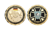 Goldene challenge coins individuell geprägt mit Hartemaille verziert