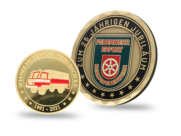 Feuerwehr Münzen Banner