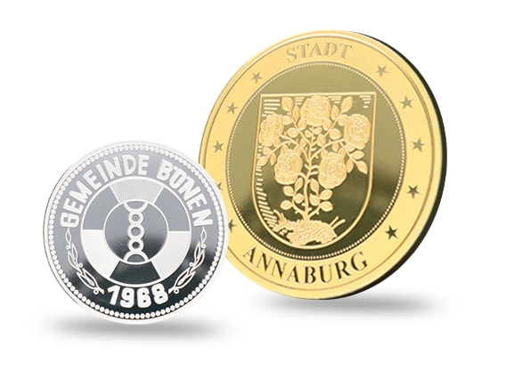 Städtejubiläum Münzen Banner