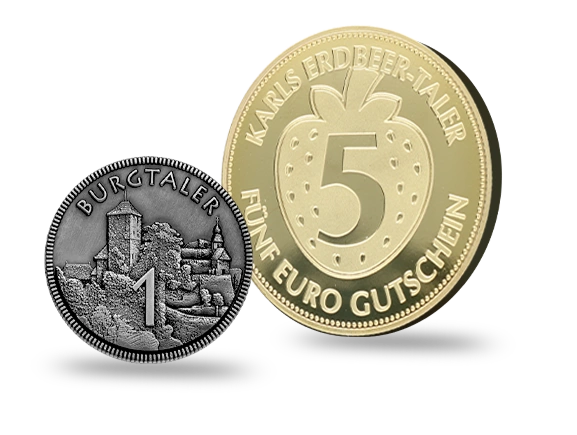 Währung / Gutschein & Tourismustaler Münzen Banner